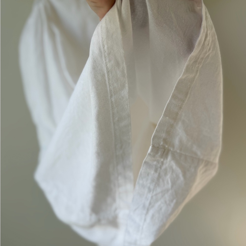 Altar'd State Size Medium White Puff Sleeve Cutout Mini Dress Linen Blend Lined - Picture 7 of 13